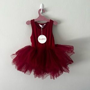 NWT! iloveplum suede tutu - Darcy red - 6Y